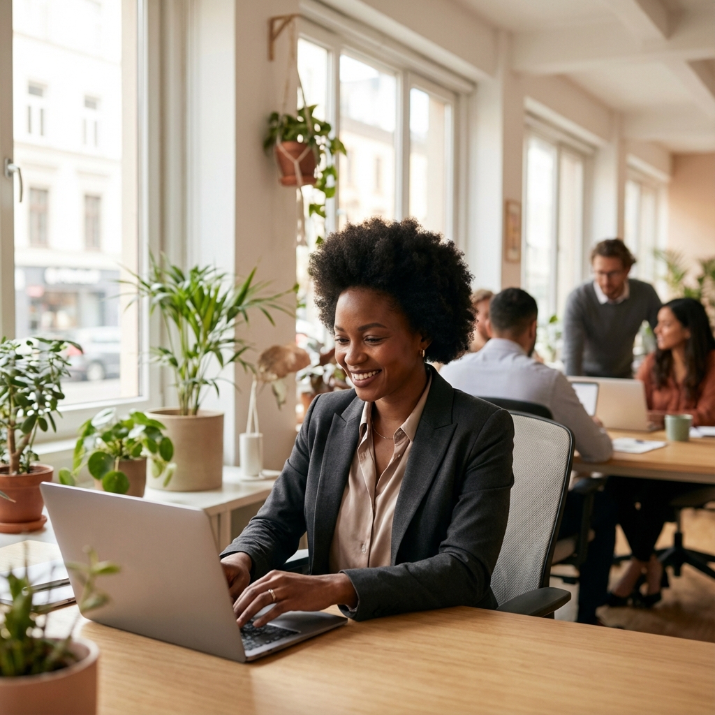 Professional Black businesswoman representing Black Dollar Network's mission of economic empowerment and group economics
